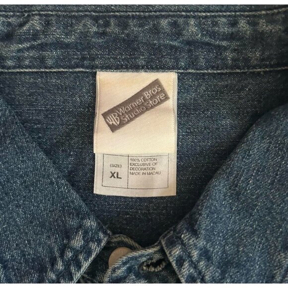 Warner Bros Studio Store Vtg Looney Tunes Denim Jacket, Size XL, Kidcore 1990s - Picture 5 of 5